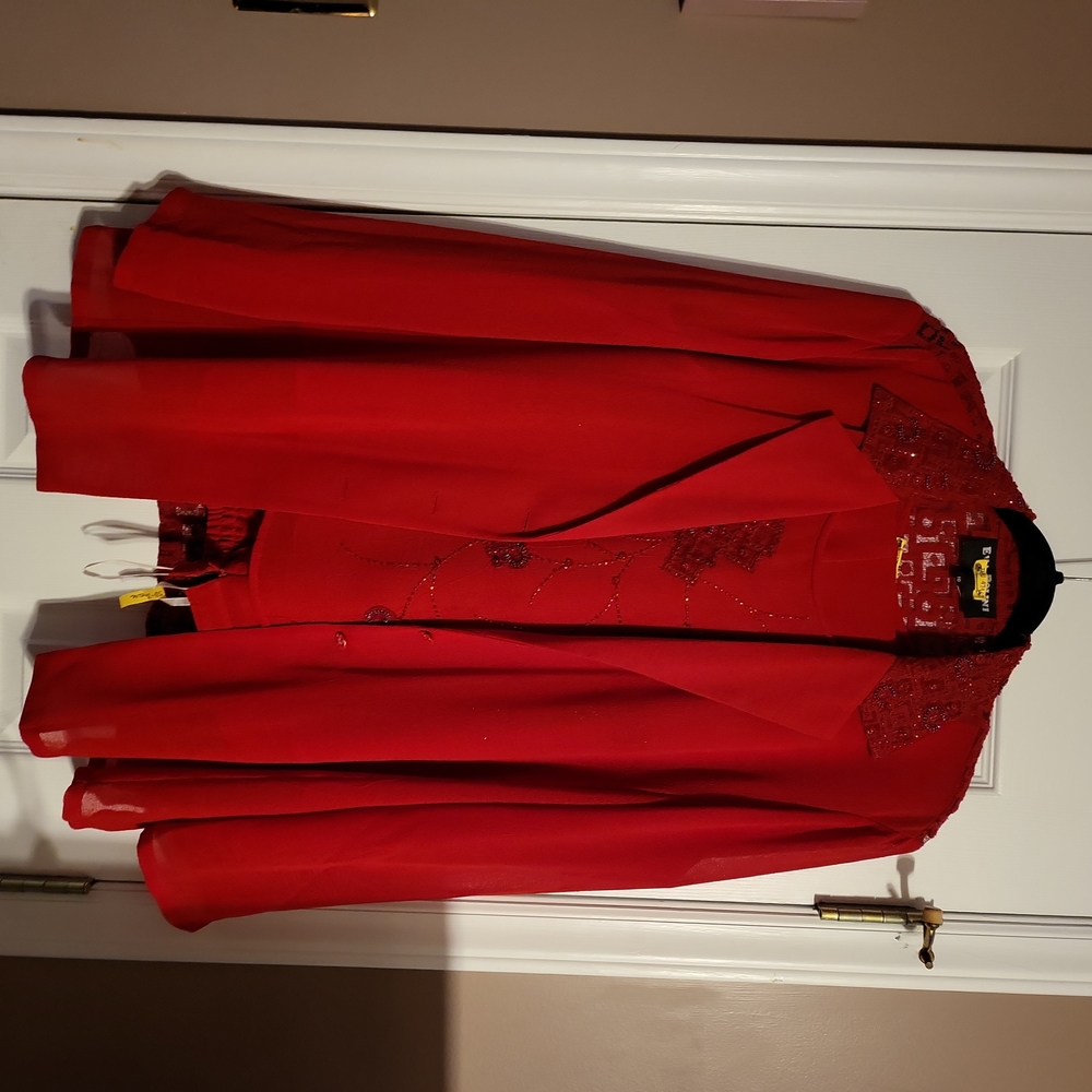 Red  Elegant pants suit
